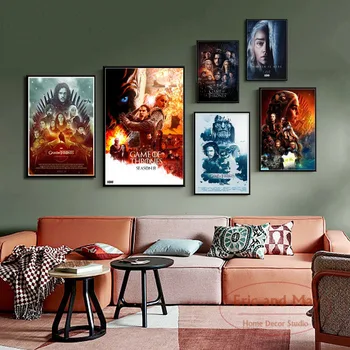 

Game of Thrones Season 8 Hot Classic TV Series Art Painting Vintage Canvas Poster Wall Home Decor