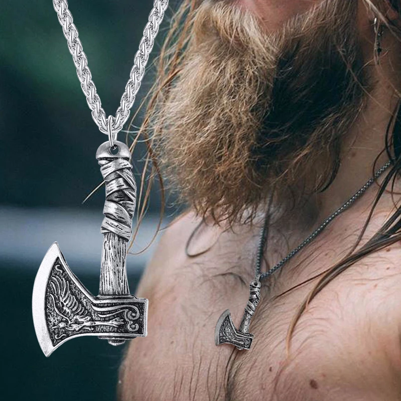 Модное ожерелье Berserker викингов топор подвеска из нержавеющей стали ювелирные