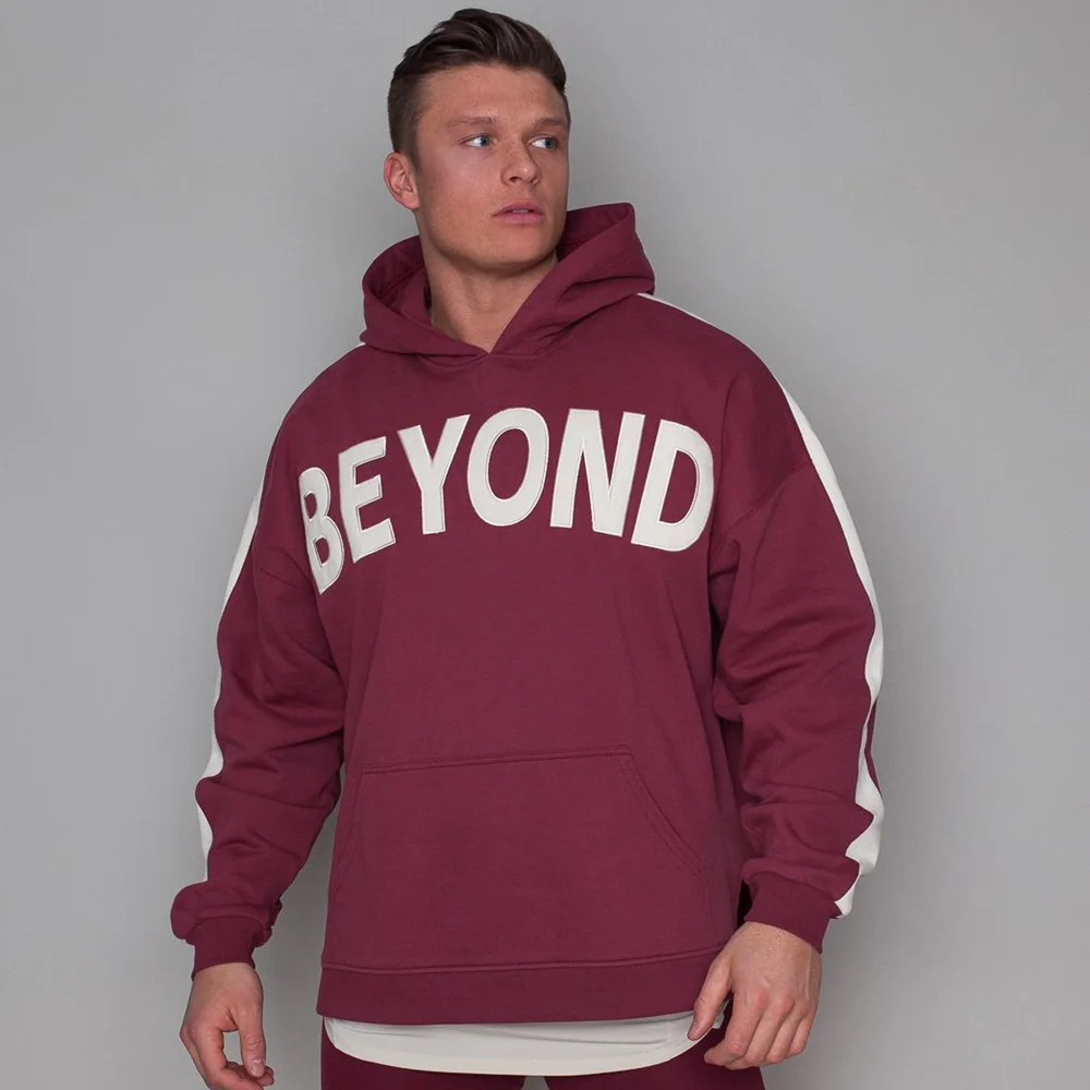 Casual Loose Cotton Hoodie Mens Autumn New Sweatshirt Tops Male Hooded Jacket Fitness Workout Jogger Sportswear 1