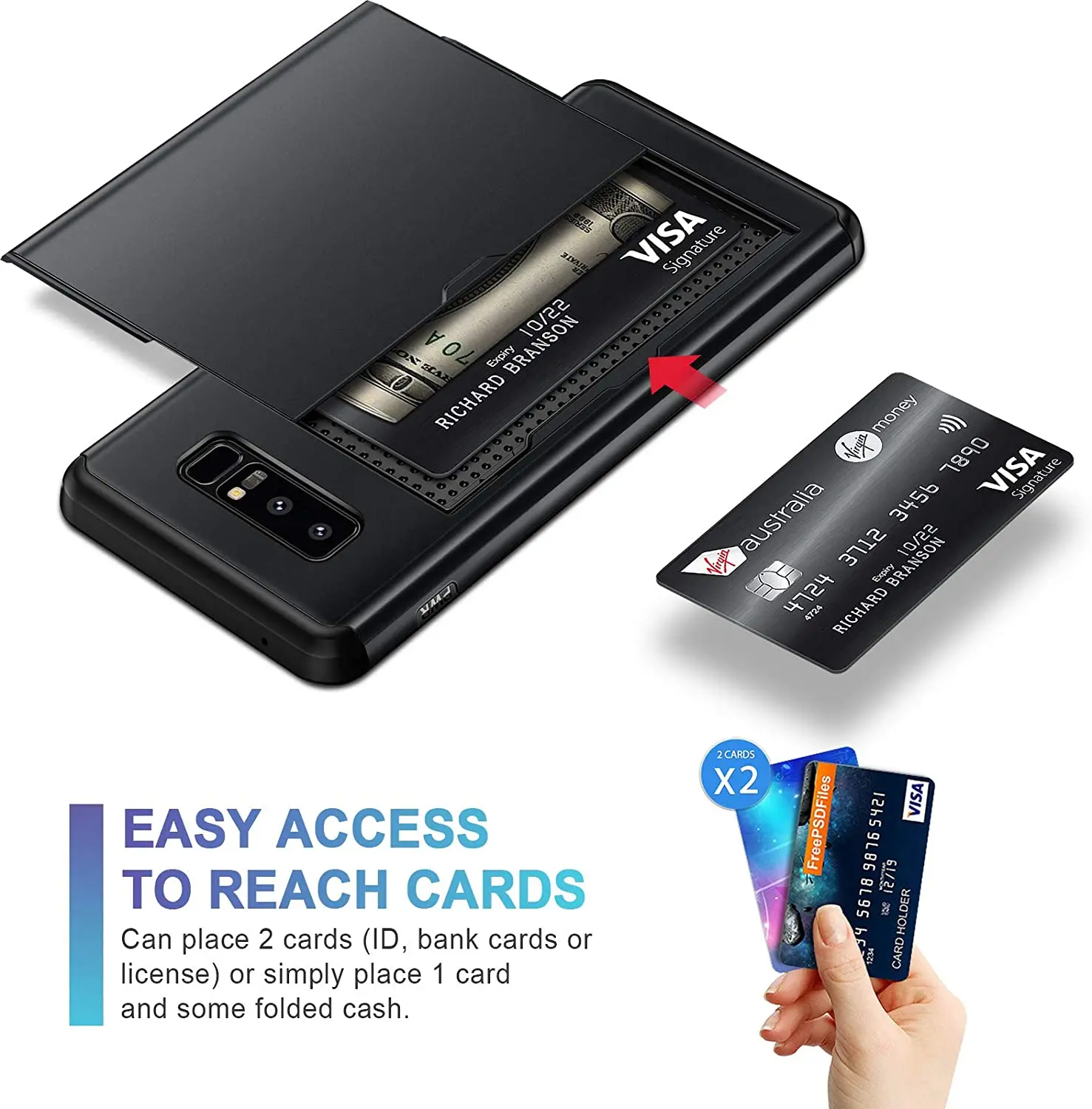 Custodie Per Samsung Galaxy Note 8 Custodia Portafoglio Porta Carte Di Credito Custodia Per Slot Per Samsung Galaxy Note8 Cover Per Samsung Note 8 Coq