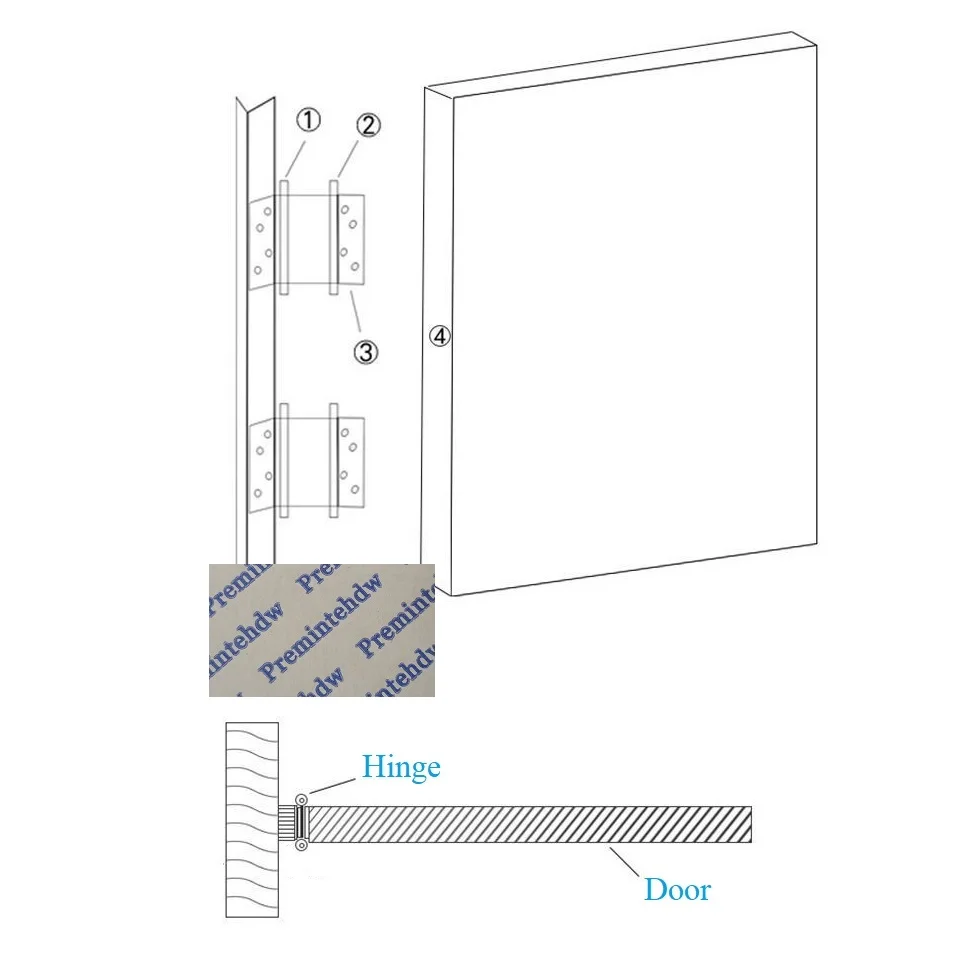 2Pcs 3" 4" 5" 6" 8" Black Double Act Spring Hinge Tension Adjustment Cafe Saloon Western Bar Pub Swing Door