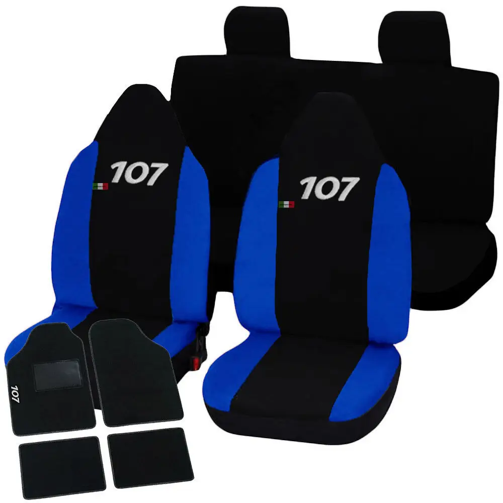 ^*Best Offers COPRISEDILI PEUGEOT 107 NERO - BLU ROYAL CON TAPPETINI UNIVERSALI MOQUETTE ^*Best Offers COPRISEDILI PEUGEOT 107 NERO - BLU ROYAL CON TAPPETINI UNIVERSALI MOQUETTE