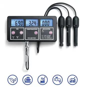 

Water Quality Professional Digital Display Backlight PH Meter Combo Testing 6 In 1 Multi Parameter Accurate ORP EC CF TDS PPM