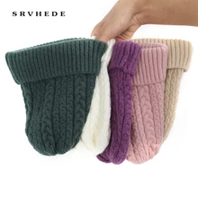 Зимние женские шапки, теплая Женская Шапка-бини, осенняя Женская шерстяная вязаная шапочка, шапка-браслет для девочек, весенняя шапка для девочек