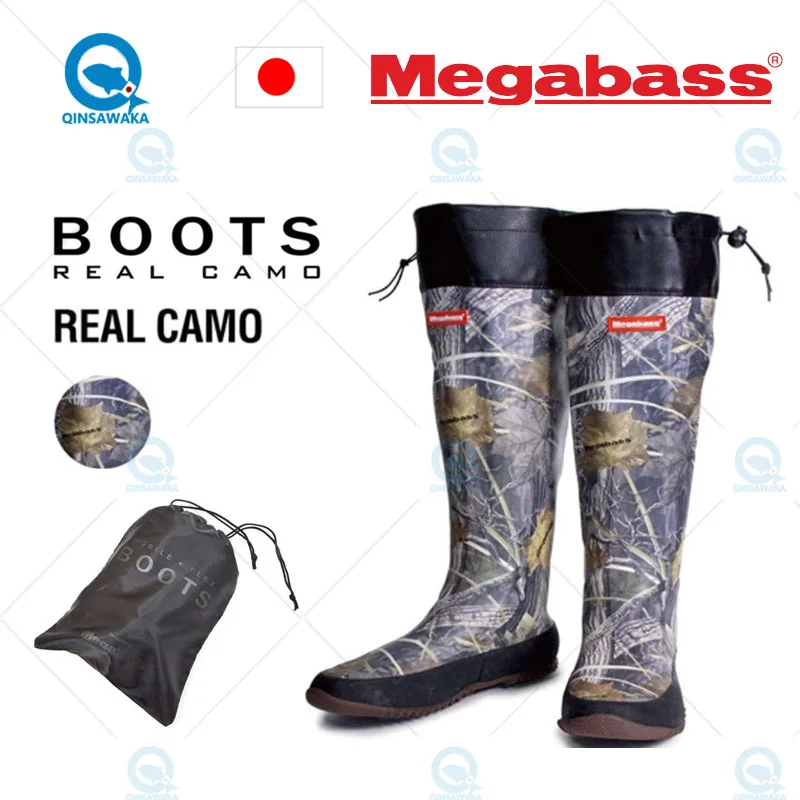 Bottes Megabass Mobile Flex Real Camo caoutchouc flexible portable élastique rangement compact pochette