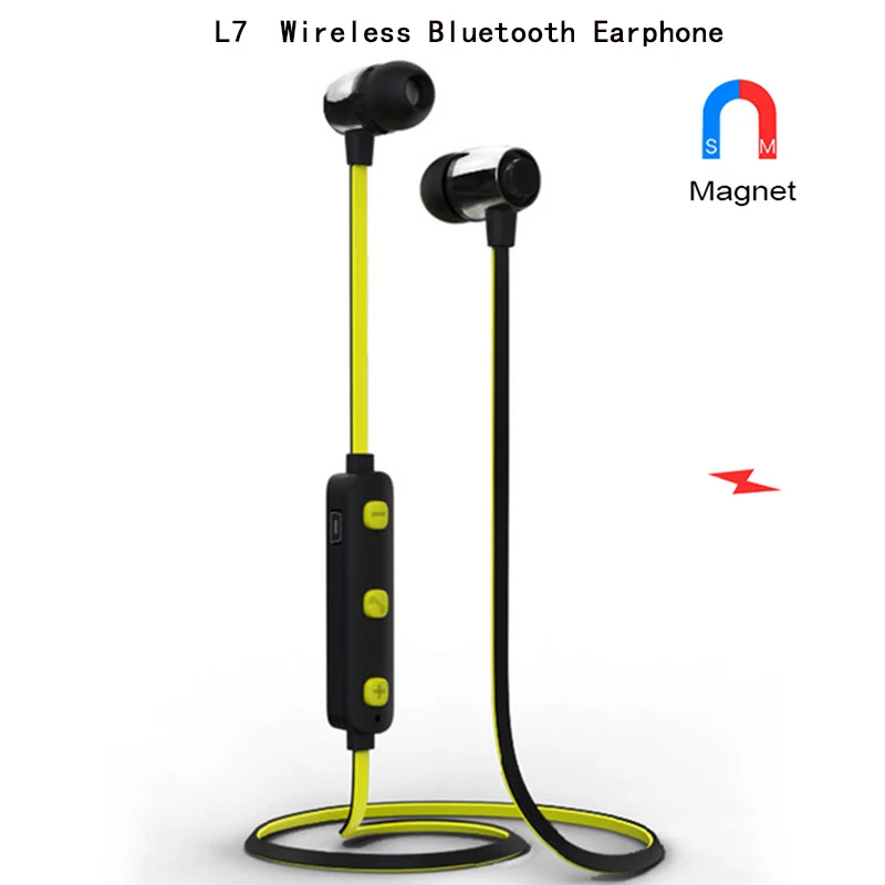 Bluetooth Earphone S8 беспроводные магнитные Bluetooth наушники Беспроводные спортивные наушники стерео Бас Наушники для прослушивания музыки с микрофоном гарнитура для xiaomi iphone - Цвет: Bluetooth Earphone