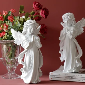 

European Style Retro Flower Fairy Character Home Decoration Accessories Sculpture Resin Ornament Decoration Angel Figurine
