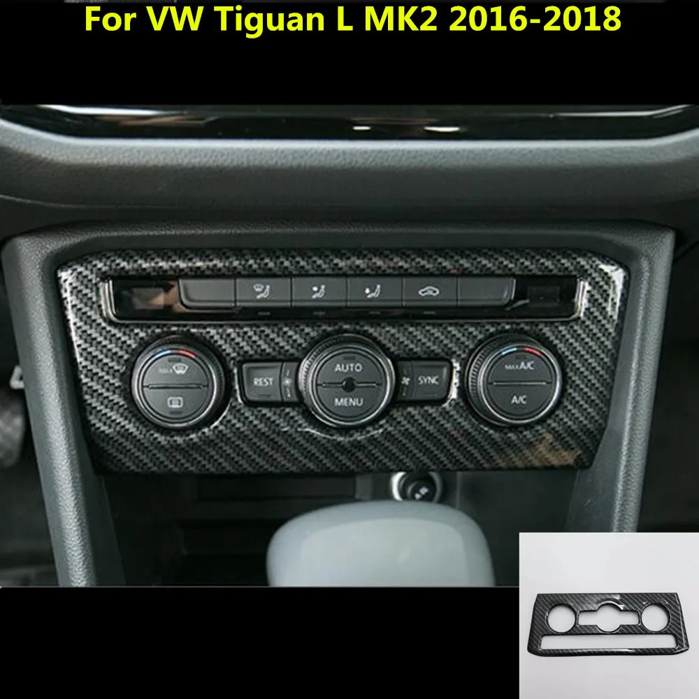 Крышка автомобиля ABS температура Кондиционер регулятор громкости отделка рамка лампы панель для VW TiguanL Tiguan L MK2