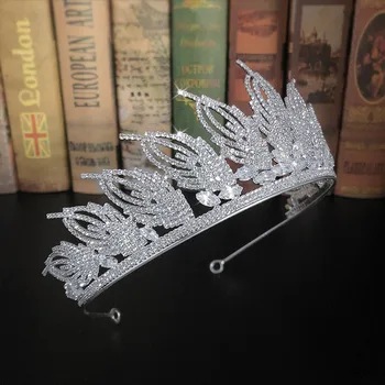 

FORSEVEN Shining Crystal Princess Diadem Tiaras and Crowns Bridal Bride Noiva Wedding Headbands for Women Girls mujer 2020