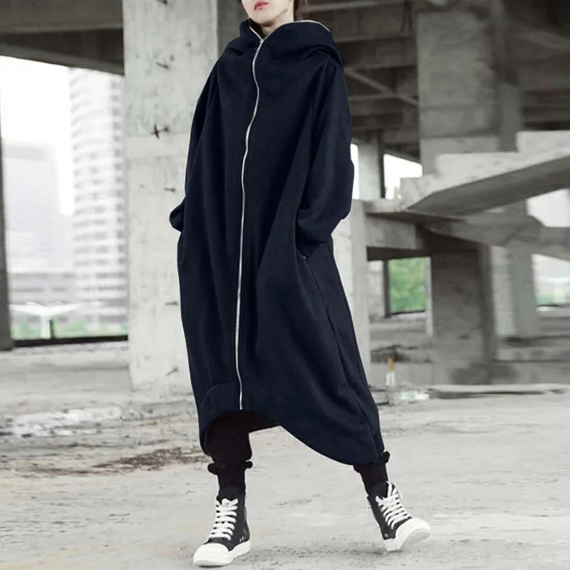 Most effective  2019 ZANZEA Women Long Sleeve Hooded Coats Winter Fleece Jackets Plus Size Sweatshirt Coat Loose Ou