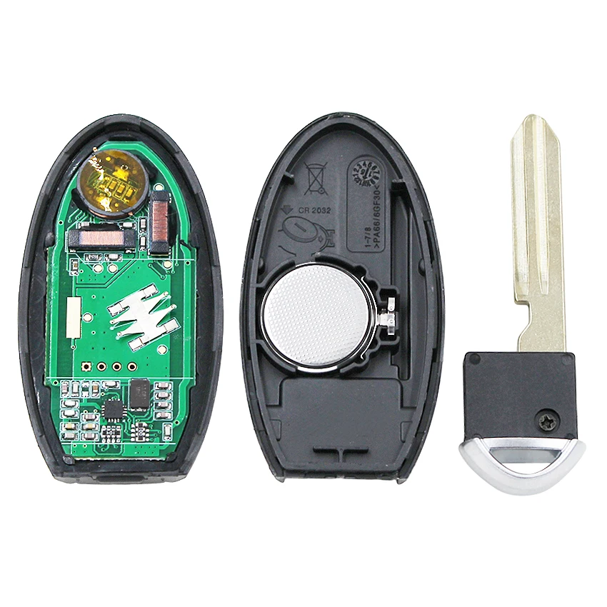 4+ 1/5 кнопка дистанционного Smart ключи 433 МГц 4A чип для Nissan Altima Maxima Pathfinder FCC, аддитивного цветового пространства(ID: KR5S180144014 необработанное лезвие