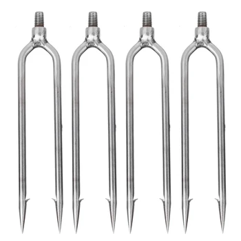 

Universal Matching With 8mm Screws 4 Pcs Stainless Steel 2 Prongs Harpoon Hook Barb Fish Spear For Outdoor Fishing Tackle