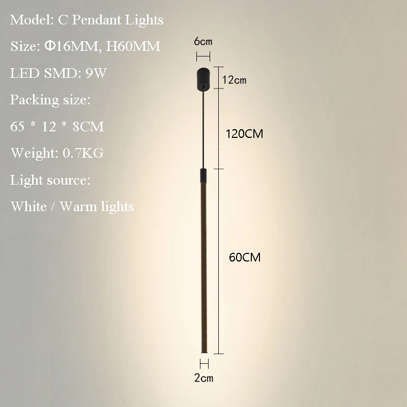 Современный светодиодный подвесной светильник, подвесной светильник в скандинавском стиле, подвесной светильник для гостиной, спальни, подвесные светильники для кухни - Цвет корпуса: Pendant Lights 60CM