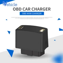 OBD Мини автомобиль Зарядное устройство 12 V/24 V автомобильный двойной отверстие автомобиль Зарядное устройство OBD2 светодиодный цифровой дисплей низкого напряжения батареи OBD OBD2 защиты