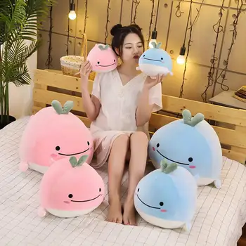 

Cute Cartoon Whale Shape Soft Down Cotton Filling Plush Toy Throw Pillow for Girlfriend