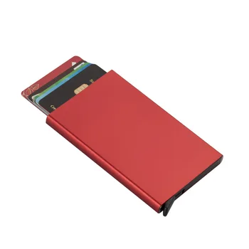 

5 pieces /Lot Metal Business ID Credit Card Holder Thin Wallet Pocket Case Bank Credit Card Package Case Box metal wallet New