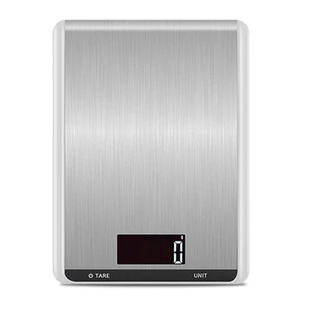 

Digital Kitchen Food Scale 1G/10Kg, Precision Food Scale LCD Display Tempered Glass Surface Press Screen