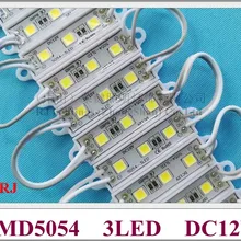 SMD 5054 Светодиодный модуль для вывески channel letters DC12V 3 светодиодный 0,9 W 100lm IP65 CE 45 мм* 12 мм высокий яркий