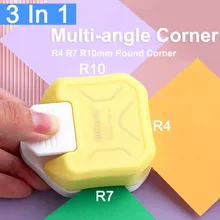

3 In 1 Multi-angle Corner Rounder Punch R4 R7 R10 3 Way Corner Cutter For Paper Craft Laminate DIY Rounder
