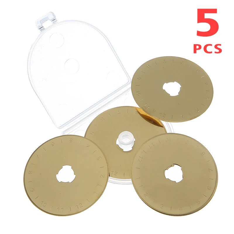 5pcs Rotary Cutter Blades Titanium Coated 45mm Rotary Cutter Blades Set