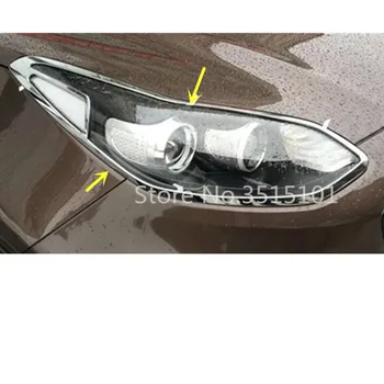 

Car Front Head Light Lamp Detector Frame Stick Styling ABS Chrome Cover Trim 2pcs For Kia KX5 Sportage 2016 2017 2018