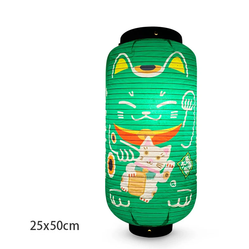 Estilo Japonês Lucky Cat Lanterna De Papel,