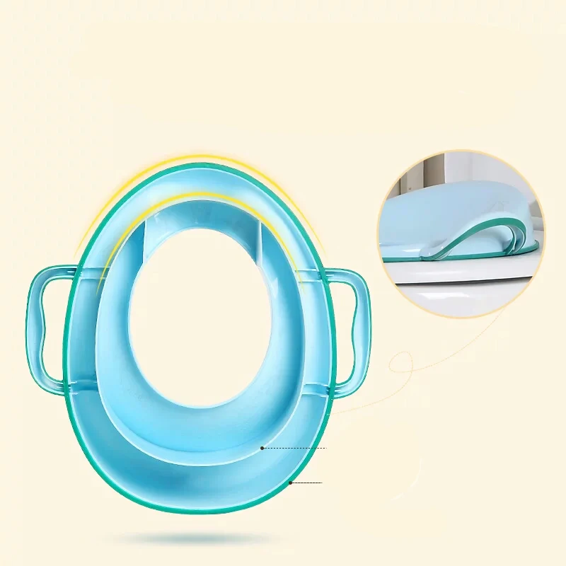 Удобная мягкая подушка мягкое сиденье для унитаза детей с ручкой детский