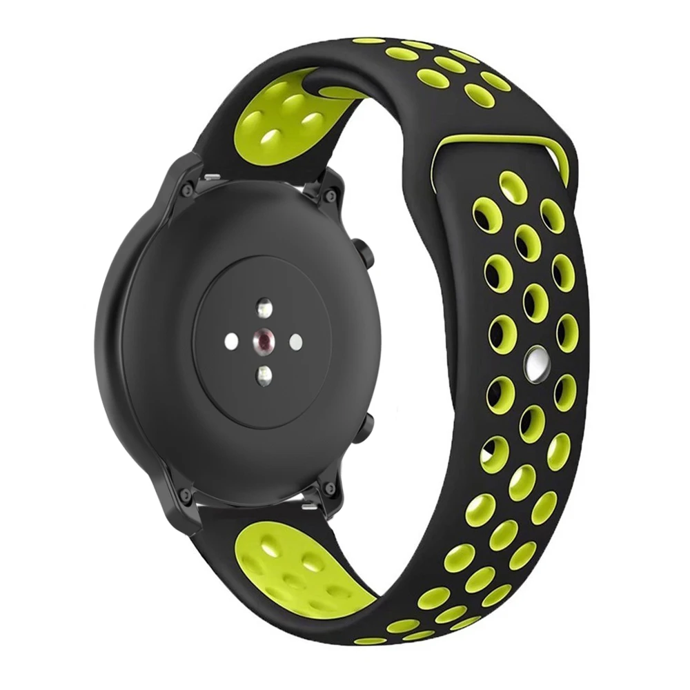 20 мм Ширина силиконовый ремешок для Xiaomi Huami Amazfit GTR 42 мм умный Браслет Amazfit Bip часы для Garmin Vivoactive 3 Band - Цвет: Color1