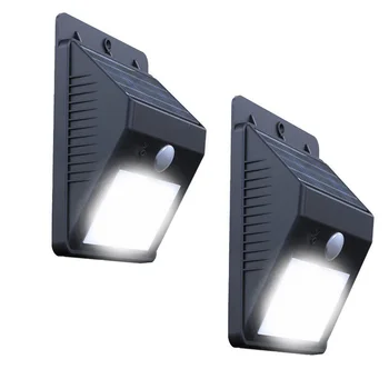 

2× LED Solar Powered Motion Sensor Light Security PIR Garden Wall Light Lam