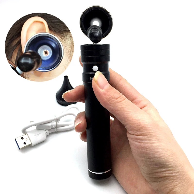 Professionale Otoscopio Kit Diagnostico Medico A Casa Medico Orl Orecchio Cura Endoscopio Led Portatile Otoscopio Ear Cleaner K0549