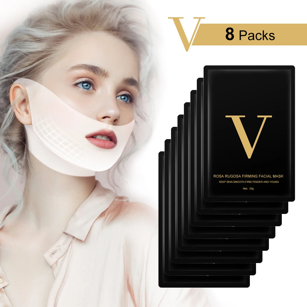 

V Line Face Lifting Mask Double Chin Cheek Lift Thin Face-Lifting Mask Shaper Ear Hanging Hydrogel Neck Slimmer Skin Care Tools