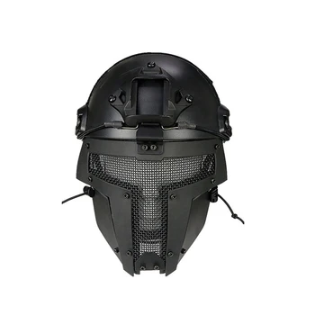 

NEW-New Outdoor Black Airsoft Helmet Mesh Airsoftsports Motorbike Helmet Helmet Full Face Mask Army Fan