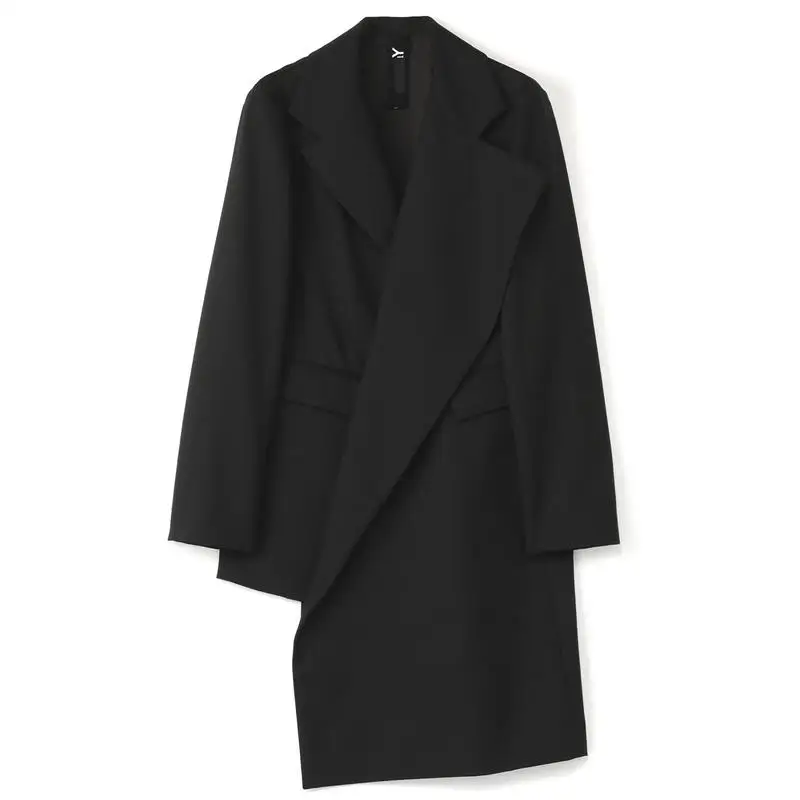 

Men's new winter dark asymmetrical jacket, urban youth style loose oversize jacket