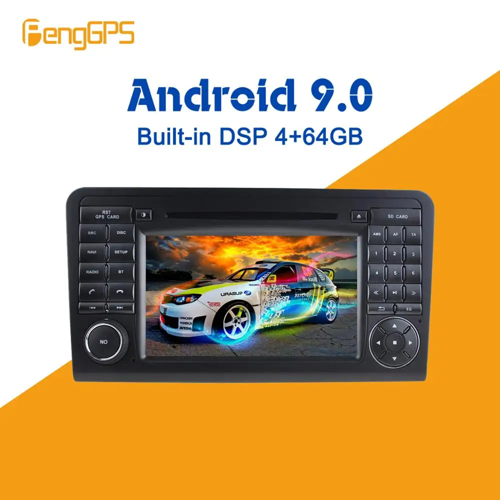 Android 9,0 4+ 64 Гб Встроенный DSP Автомобильный мультимедийный dvd-плеер gps радио для Mercedes Benz класс GL ML W164 ML350 ML50 gps навигация