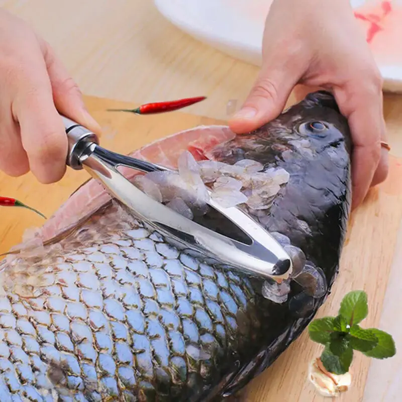 Stainless Steel Fish Scale Scaler Scraper Remover Cleaner Plane Kitchen Tool Stainless Steel Fish Scale Scaler Scraper Remover Cleaner Plane Kitchen Tool