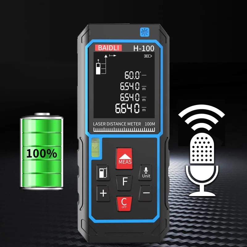 Handheld Laser Rangefinder 40/60/80/100/120M Digital Laser Distance Meter Electrical Level Tape Laser Distance Measurer Handheld Laser Rangefinder 40/60/80/100/120M Digital Laser Distance Meter Electrical Level Tape Laser Distance Measurer