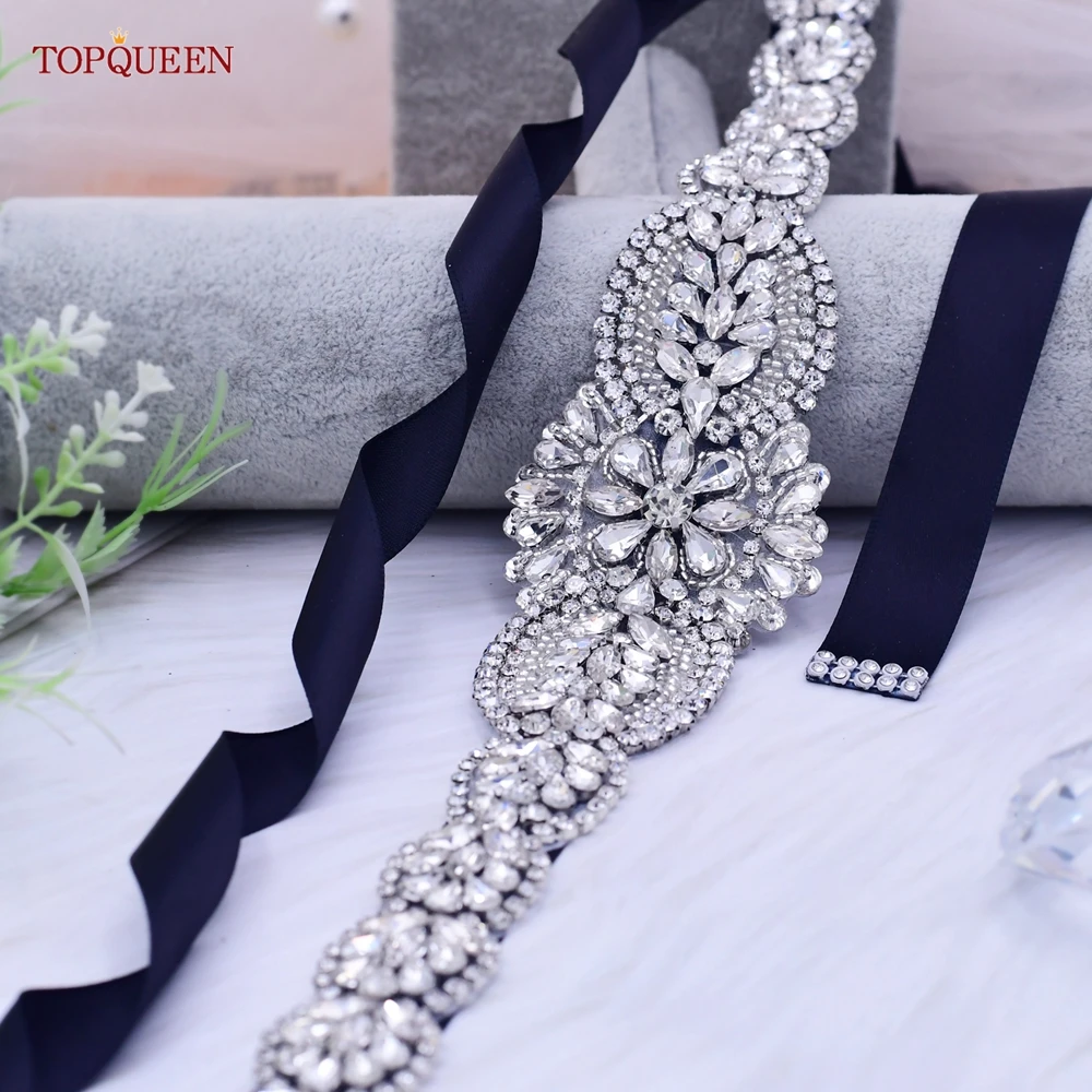 TOPQUEEN S02 Wedding Belt Bridal Sparkly Shiny Women Lady Party