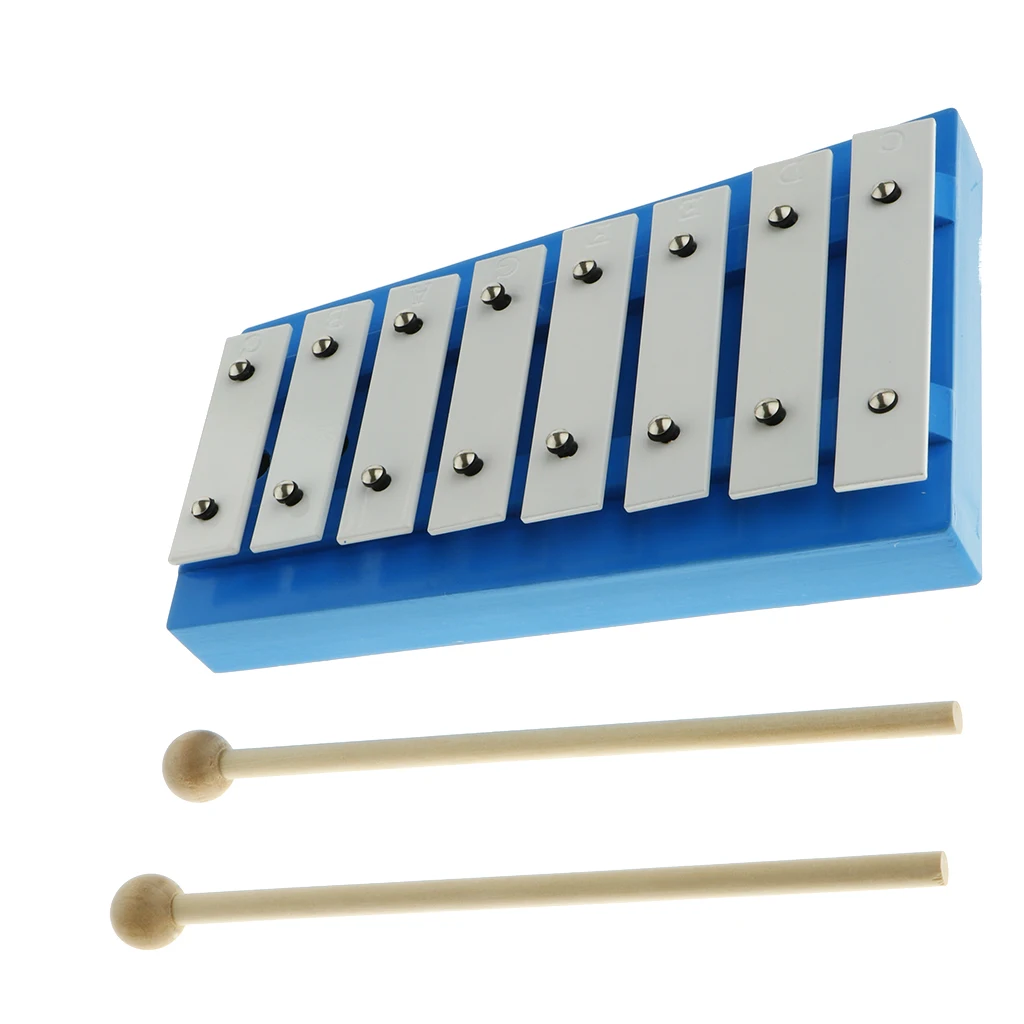

8 Note Glockenspiel Xylophone Toy with Two Mallets for Kids Children Toy