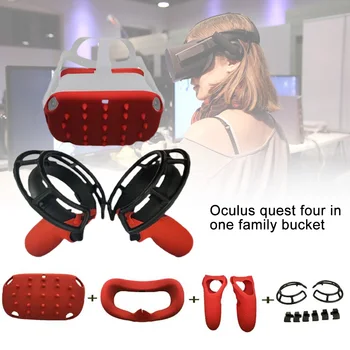 

Anti Slip Sweatproof Helmet Cover Shock Resistant Touch Accessories Face Pad Lightproof Protective Cage VR Grip For Oculus Quest