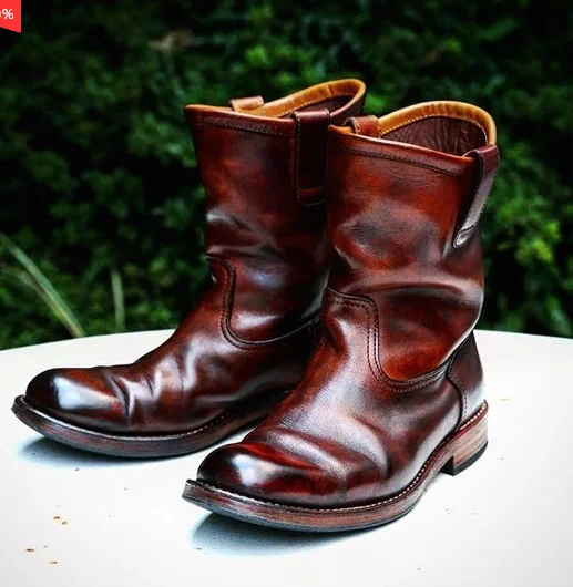 

Men's Retro Multiple Buckle Retro Ankle Boots-Black Friday Brogue Shoes Spring Vintage Classic Male Casual YK435