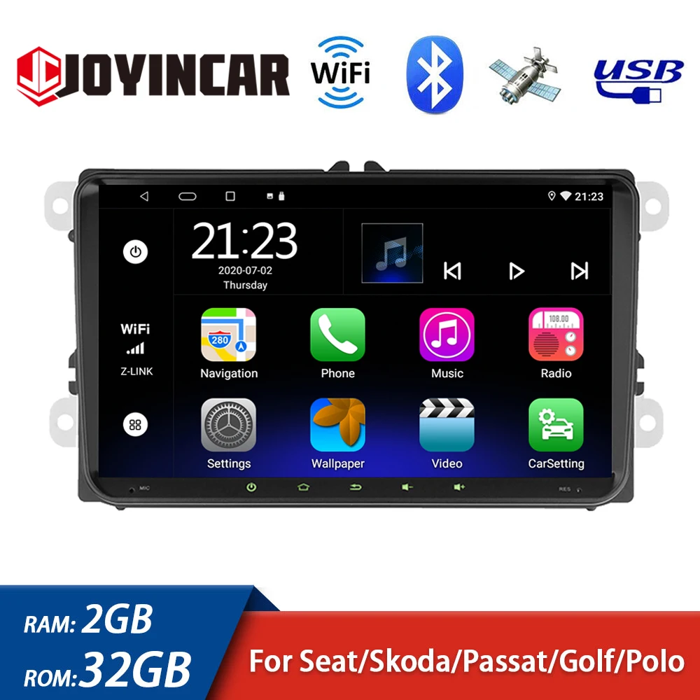 Автомагнитола 2 Din Android 9 1 для VW/Volkswagen/Golf/Polo/Passat/b7/b6/SEAT/leon/Skoda|Мультимедиаплеер авто| |
