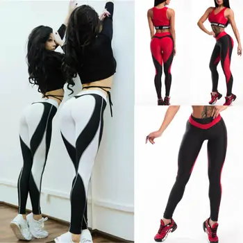 

New Fashion High Waist Fitness Leggings Women Workout Push Up Trousers Solid Pants Superstar same