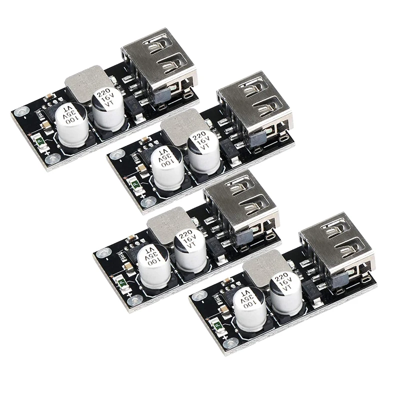 USB понижающий преобразователь 4 шт. DC-DC модуль 6-32V постоянного тока 12 В 24 до 5 QC 3 0 QI