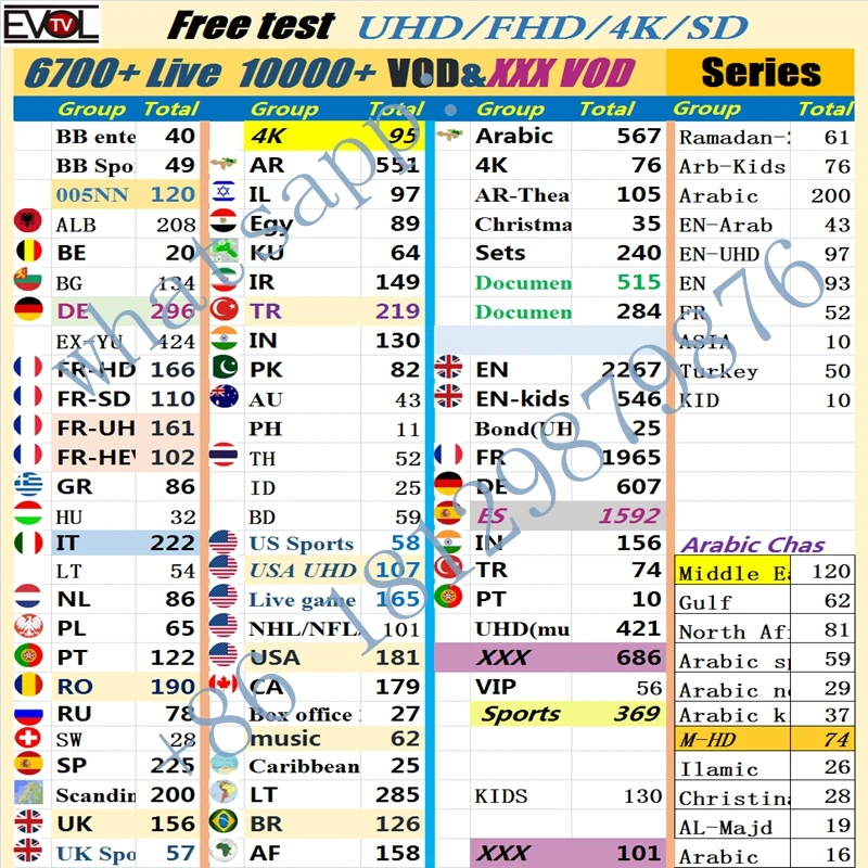 EVDTV PLUS IPTV BOX H96 3318 подписка арабский немецкий EX-YU США Италия Великобритания Испания Португалия лучший стабильный Быстрый IPTV сервер - Цвет: 12m IPTV with box