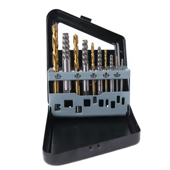 

10pcs Screw Extractor Cobalt Left Hand Drill Bit set Broken Bolt Damaged Set Dropship