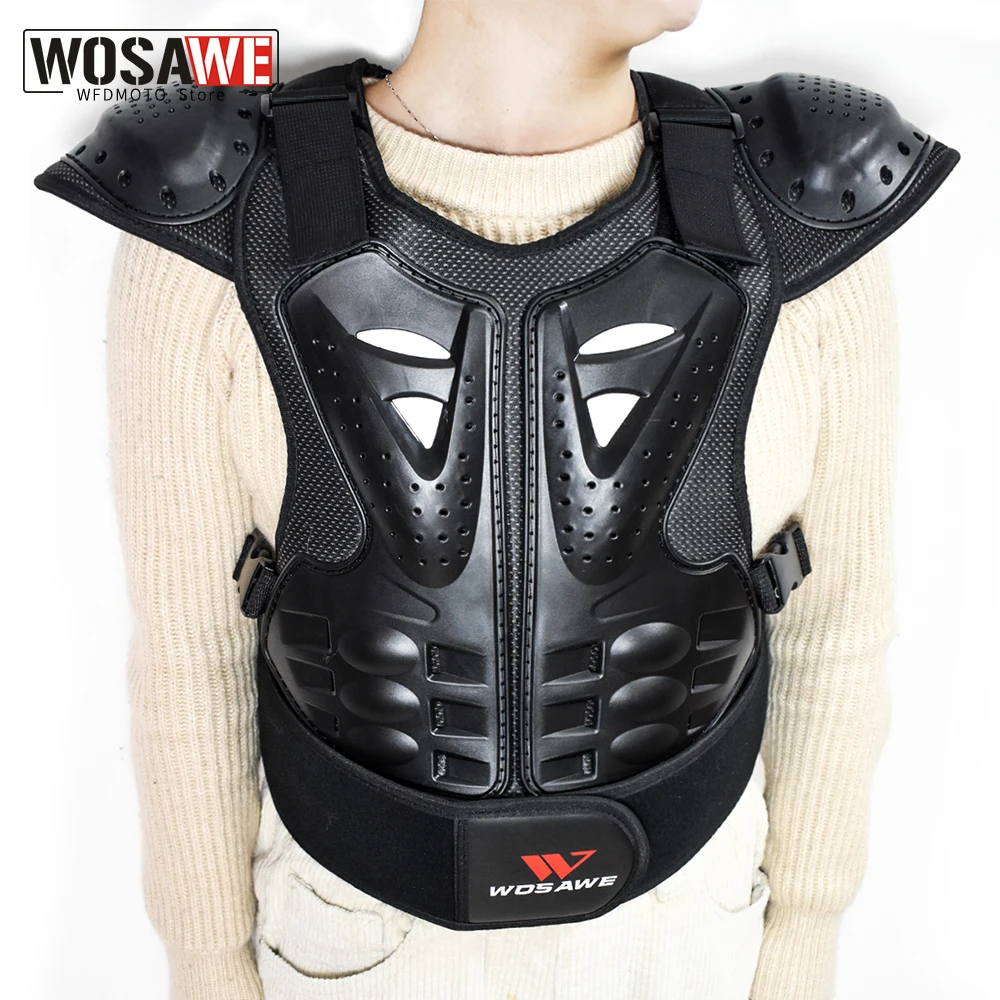 WOSAWE Kids Dirt Bike Chest Protector Back Spine Support Kids Body