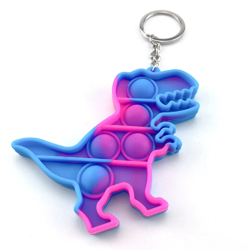 Neon Green Dino Bubble Pop Keychain- Order Wholesale