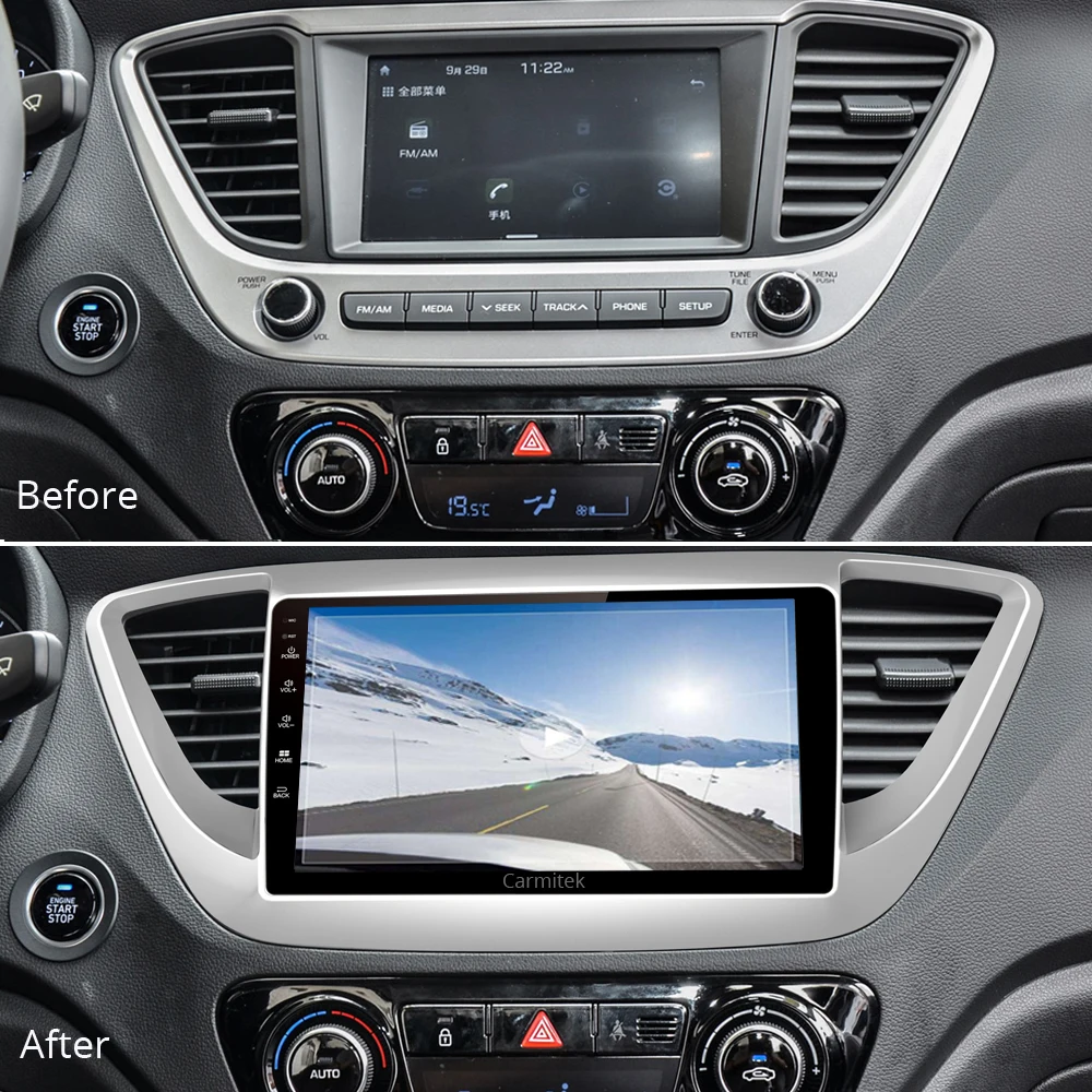 Carmitek Android 8,1 4G Автомобильный радио мультимедиа аудио плеер gps навигация для Hyundai Solaris Verna 2din без dvd