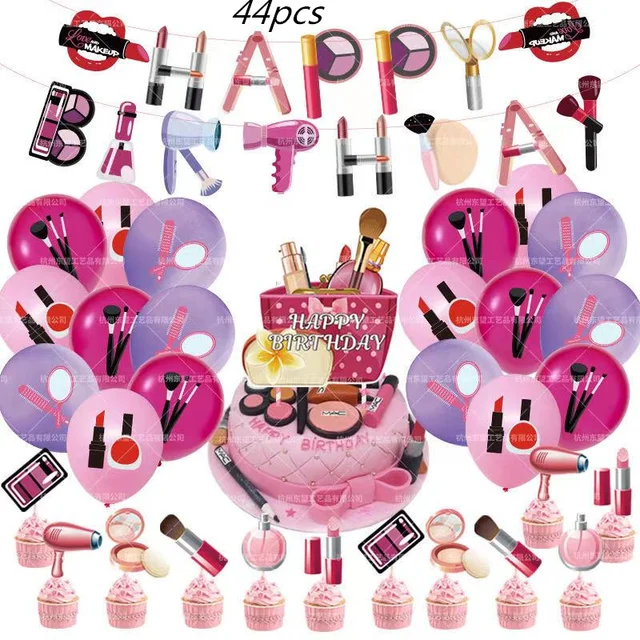 Spa Makeup decorazioni per feste di compleanno Make Up Girls rossetto tema  stoviglie usa e getta