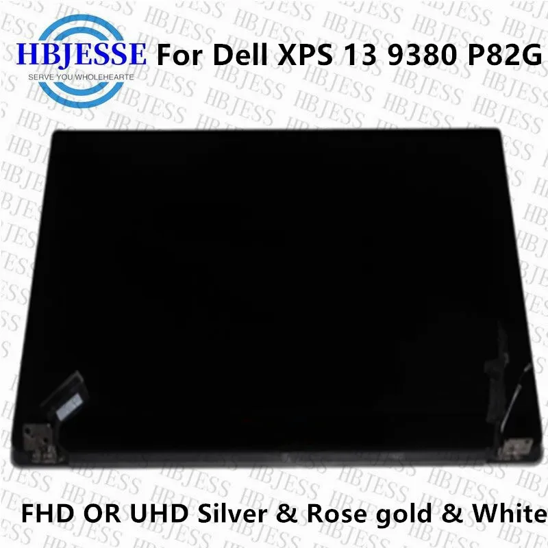 13.3 "Fhd Uhd 4K Per Dell Xps 13 9380 P82G Serie P82G002 Schermo Lcd Touch Digitizer Sostituzione Assemblea Completa Con Cerniere